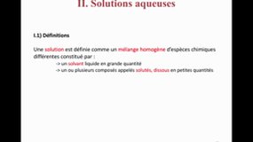 D.E. INFIRMIER_UE2.11-A2 Chimie des solutions - Solutions aqueuses