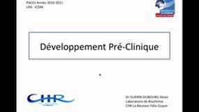 PACES_UE6-C6 PréClinique - Généralités_A. GUERIN-DUBOURG