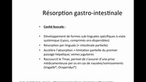 PACES_UE6-A3 Pharmacocinétique - Résorption sites d'absorption_S. LOUKIL