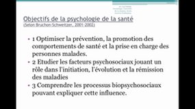 PACES_UE7-C8 Psychologie de la santé - Prédictions et explications de l'état de santé