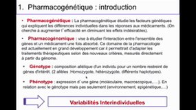 PACES_UE6-B9 Variabilité - Pharmacogénétique_A. GUERIN-DUBOURG