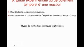 PACES_UEsp PHARMACIE-A6-A7 Cinétique chimique - Déroulement temporel d'une réaction