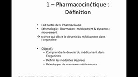 PACES_UE6-A1 Pharmacocinétique - Introduction_S. LOUKIL