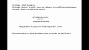 PACES_UEsp MEDECINE-C6 Sémiologie et incidence du cancer - Les différents cancers